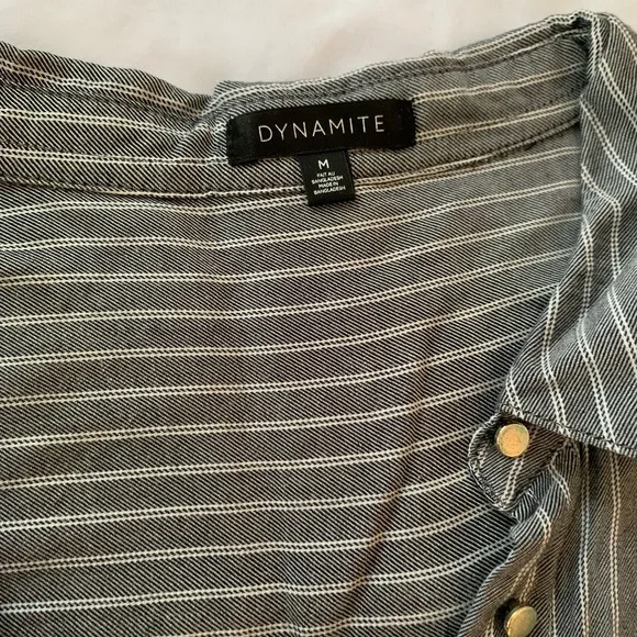 Striped Button-Up Blouse - Picture 5 of 5